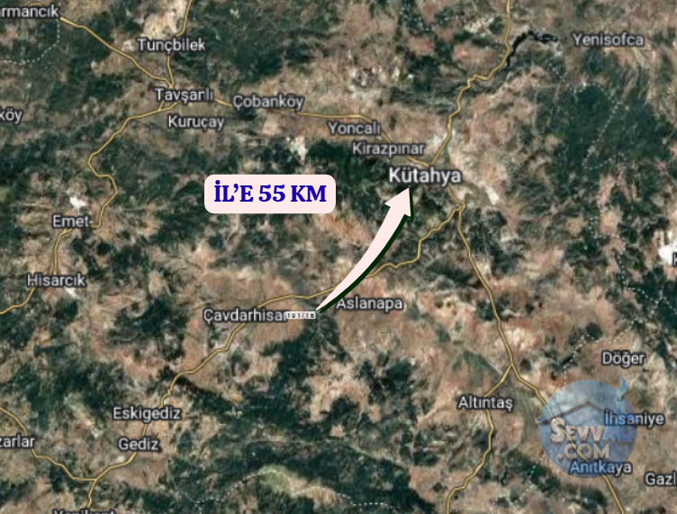 KÜTAHYA ÇAVDARHİSAR GÖKAĞAÇ  KÖYÜNDE  2.090 M²  TARLA SATILIKTIR - KÜTAHYA ÇAVDARHİSAR fotoğraf 6