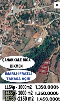 ÇANAKKALE BİGA DİKMEN 1000 M2 İMARLI ARSA - ÇANAKKALE BİGA fotoğraf 13