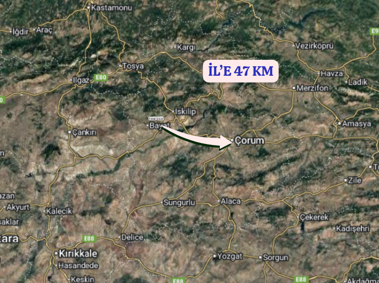 ÇORUM BAYAT DORUKSEKİ KÖYÜNDE  4.324  M² TARLA  SATILIKTIR - ÇORUM BAYAT fotoğraf 6