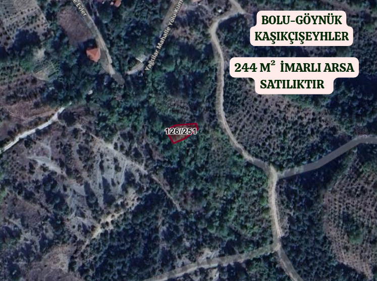 BOLU GÖYNÜK KAŞIKÇIŞEYHLER   KÖYÜNDE  244  M²  İMARLI ARSA  SATILIKTIR - BOLU GÖYNÜK fotoğraf 8