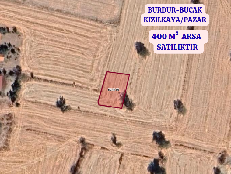 BURDUR BUCAK KIZILKAYA/PAZAR   KÖYÜNDE 400  M²  ARSA SATILIKTIR - BURDUR BUCAK fotoğraf 2