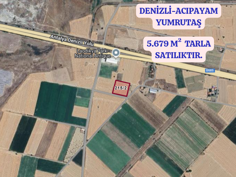 DENİZLİ ACIPAYAM YUMRUTAŞ  MAHALLESİ  5.679  M²  TARLA  SATILIKTIR - DENİZLİ ACIPAYAM fotoğraf 2