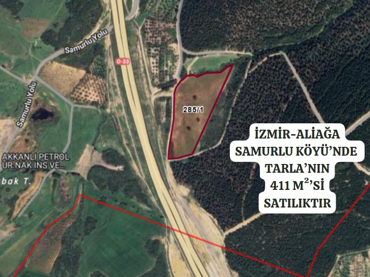 İZMİR ALİAĞA SAMURLU KÖYÜ’NDE  TARLA’NIN 411 M²’Sİ SATILIKTIR - İZMİR ALİAĞA fotoğraf 2