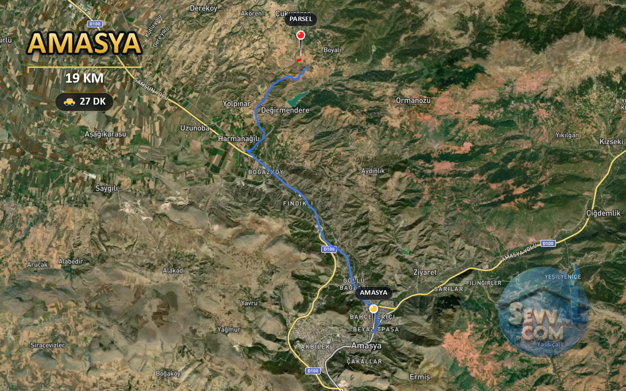 AMASYA SULUOVA BOYALI 5.773 m² SATILIK ARSA - AMASYA SULUOVA fotoğraf 3