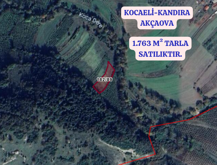 KOCAELİ KANDIRA AKÇAOVA  KÖYÜNDE 1.763 M²  TARLA  SATILIKTIR - KOCAELİ KANDIRA fotoğraf 2