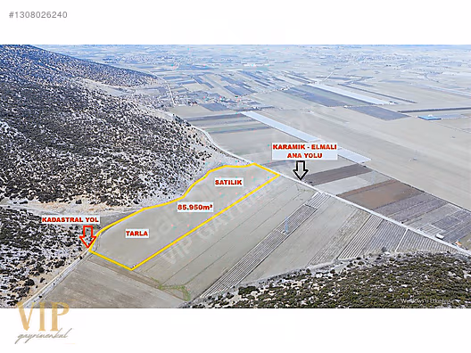 VİP GAYRİMENKUL'den KARAMIK MAH. YOL CEPHELİ 85.950 m² TARLA - ANTALYA ELMALI fotoğraf 5