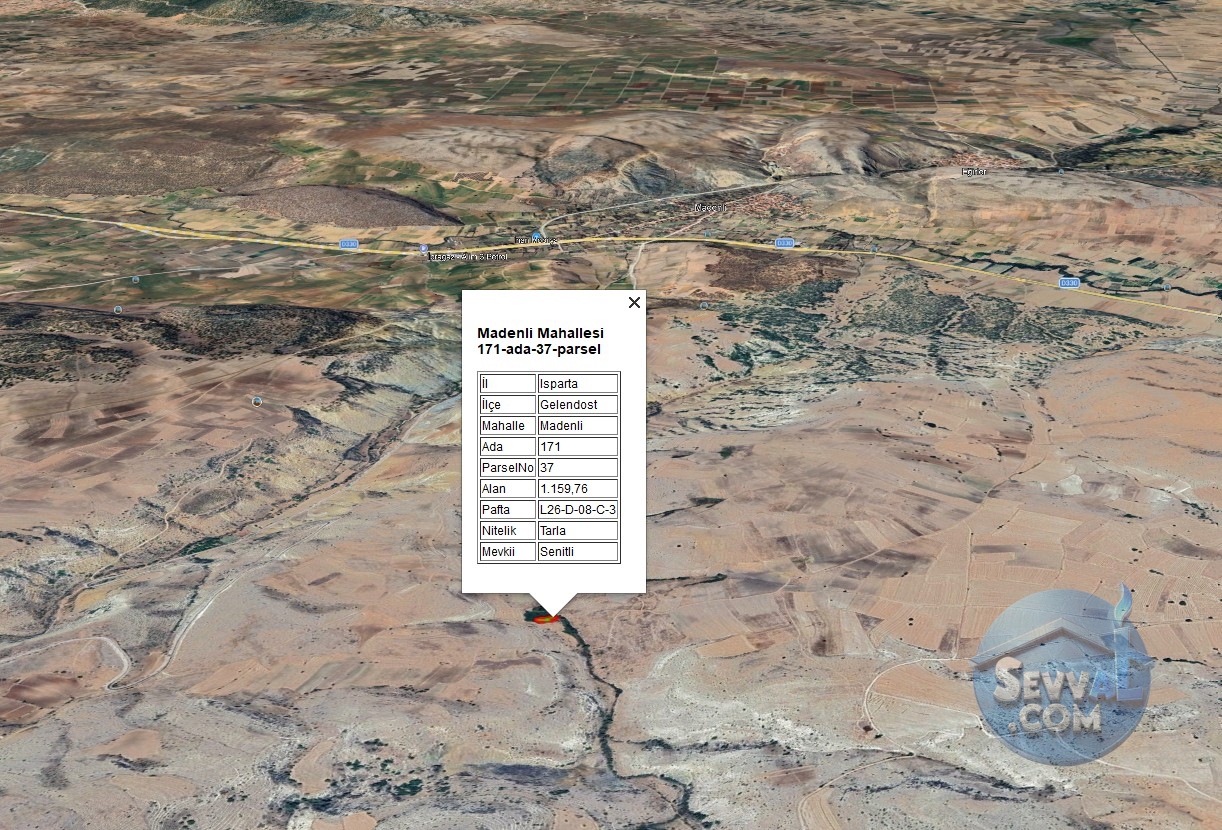 ISPARTA GELENDOST MADENLİ KÖYÜNDE 1.159 M² TARLAMIZ SATILIKTIR. - Isparta Gelendost fotoğraf 2