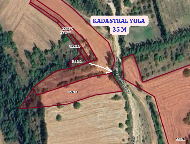 KÜTAHYA GEDİZ YENİGÜNEY  KÖYÜNDE 251 M² TARLA SATILIKTIR - KÜTAHYA GEDİZ fotoğraf 3