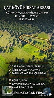 🚨 ÇAVDARHİSAR'DA 3.975 M² TİNY HOUSE VE HAYVANCILIĞA UYGUN FIRSAT ARAZİ 🚨 - KÜTAHYA ÇAVDARHİSAR fotoğraf 10