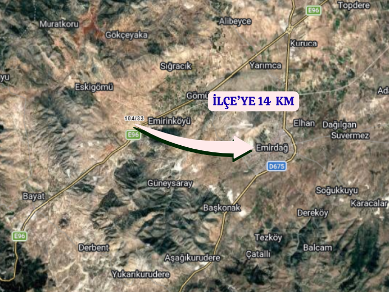 AFYONKARAHİSAR EMİRDAĞ YÜREĞİL   KÖYÜNDE 1.535  M²  TARLA  SATILIKTIR - AFYONKARAHİSAR EMİRDAĞ fotoğraf 5