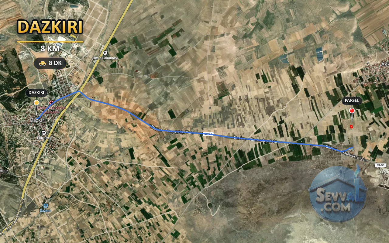 AFYONKARAHİSAR DAZKIRI YÜREĞİL 2.000 m² SATILIK ARSA - AFYONKARAHİSAR DAZKIRI fotoğraf 5