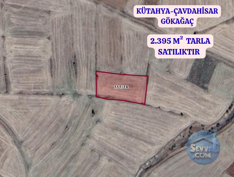 KÜTAHYA ÇAVDARHİSAR GÖKAĞAÇ  KÖYÜNDE  2.395 M²  TARLA SATILIKTIR - KÜTAHYA ÇAVDARHİSAR fotoğraf 2