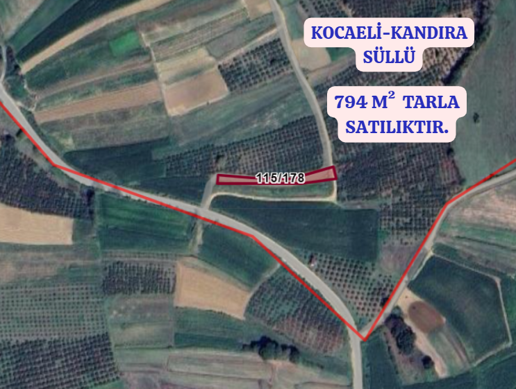 KOCAELİ KANDIRA SÜLLÜ  KÖYÜNDE 794  M² TARLA  SATILIKTIR - KOCAELİ KANDIRA fotoğraf 2