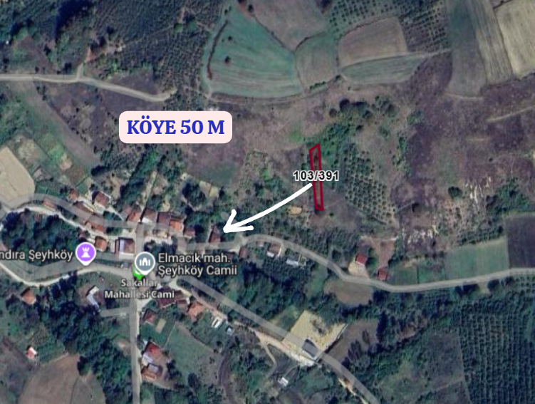 KOCAELİ KANDIRA ELMACIK   KÖYÜNDE 518 M²  TARLA  SATILIKTIR - KOCAELİ KANDIRA fotoğraf 4