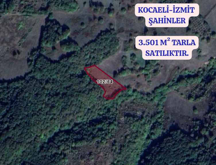 KOCAELİ İZMİT ŞAHİNLER  KÖYÜNDE 3.501 M²  TARLA  SATILIKTIR - KOCAELİ İZMİT fotoğraf 2
