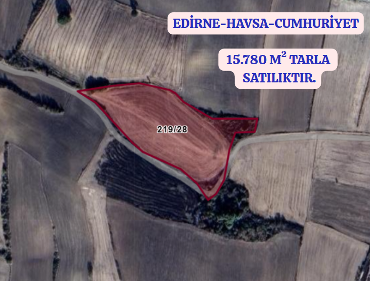EDİRNE HAVSA CUMHURİYET KÖYÜNDE 15.780 M² TARLAMIZ SATILIKTIR - EDİRNE HAVSA fotoğraf 2