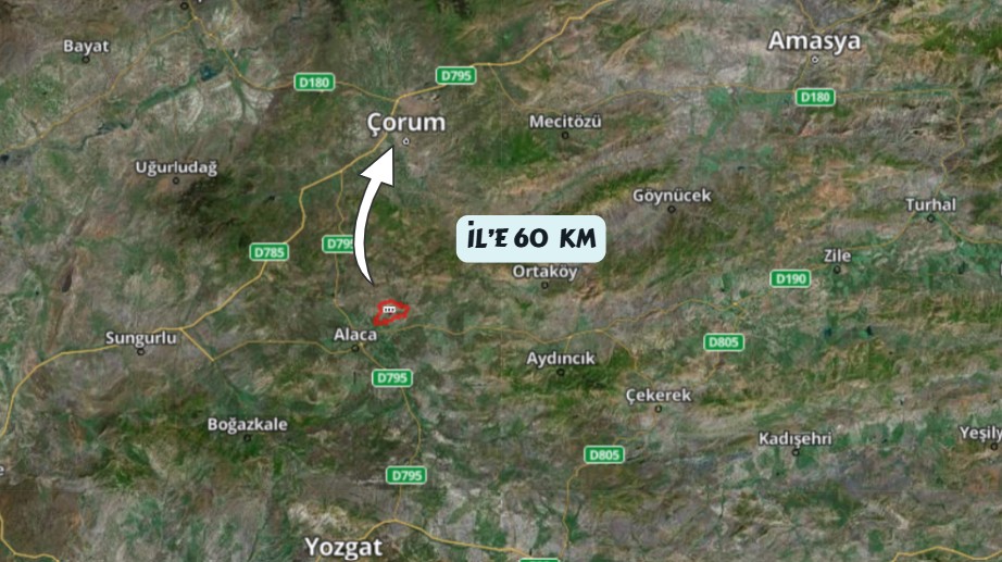 ÇORUM ALACA ÇAL 625 M²  KÖY İÇİ İMARLI ARSA SATILIKTIR - ÇORUM ALACA fotoğraf 6