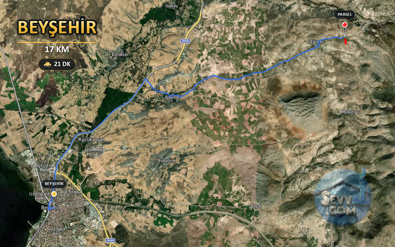 KONYA BEYŞEHİR EĞİRLER 7.343 m² SATILIK ARSA - KONYA BEYŞEHİR fotoğraf 5