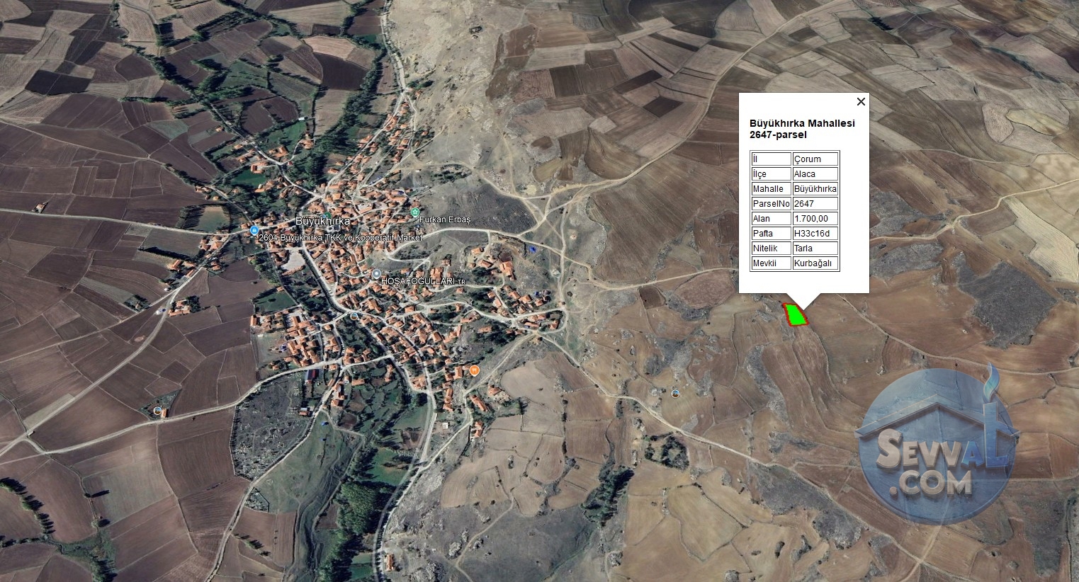 ÇORUM ALACA BÜYÜKHIRKA KÖYÜNDE 1.700 M² TARLAMIZ SATILIKTIR. - Çorum Alaca fotoğraf 8