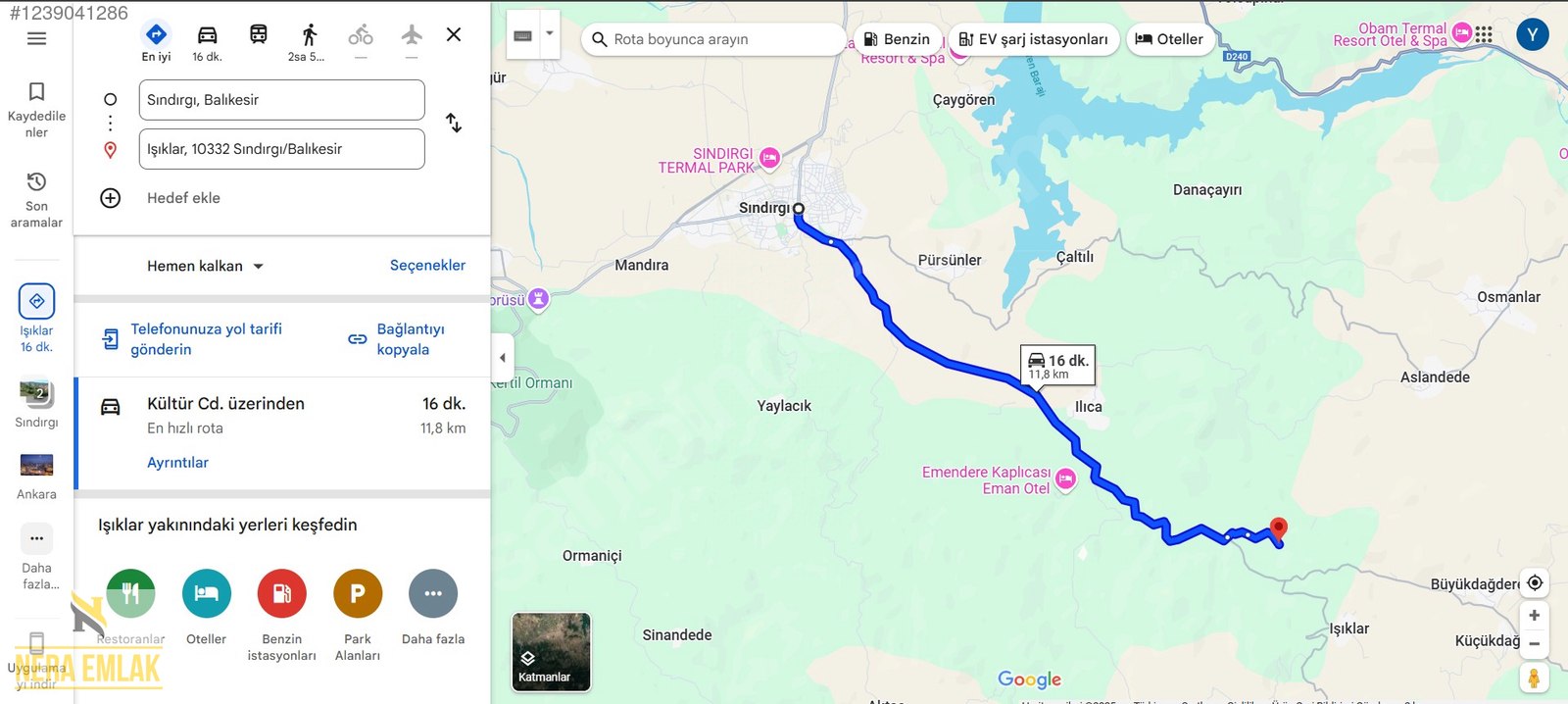 TERMAL OTELLERE YAKIN İLÇE'YE 15dk.YOLACEPHE TEKTAPU KÖŞE 728m2 - BALIKESİR SINDIRGI fotoğraf 8