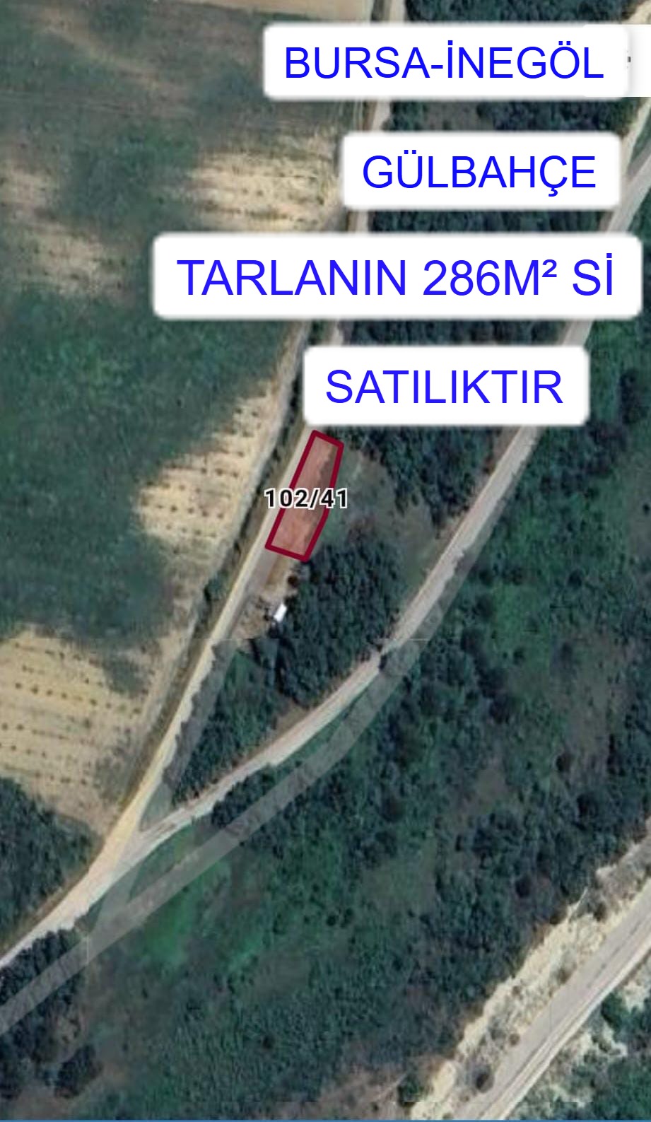 BURSA İNEGÖL GÜLBAHÇE MAH.TARLANIN 286M² Sİ SATILIK - BURSA İNEGÖL fotoğraf 4