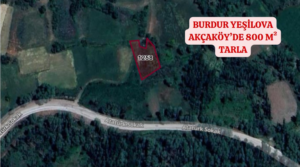 BURDUR YEŞİLOVA AKÇAKÖY'DE 800M² TARLA SATILIKTIR - BURDUR YEŞİLOVA fotoğraf 2