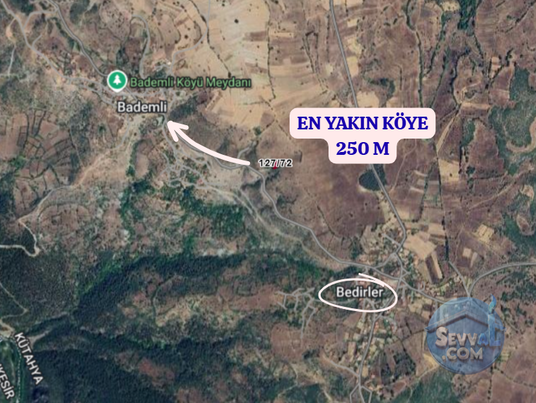 KÜTAHYA SİMAV BEDİRLER  KÖYÜNDE 250 M²  TARLA  SATILIKTIR - KÜTAHYA SİMAV fotoğraf 4