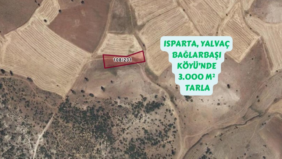 ISPARTA YALVAÇ BAĞLARBAŞI KÖYÜNDE 3.000M² TARLAMIZ SATILIKTIR. - ISPARTA YALVAÇ fotoğraf 2