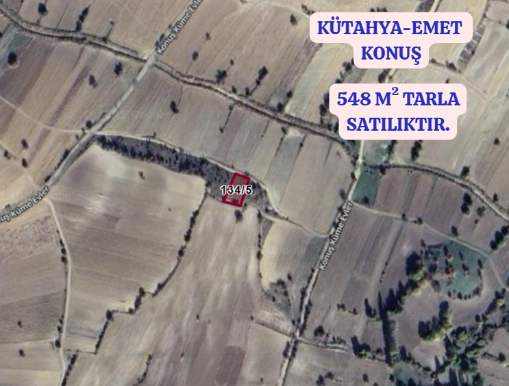 KÜTAHYA EMET KONUŞ   KÖYÜNDE 548  M² TARLA  SATILIKTIR - KÜTAHYA EMET fotoğraf 2