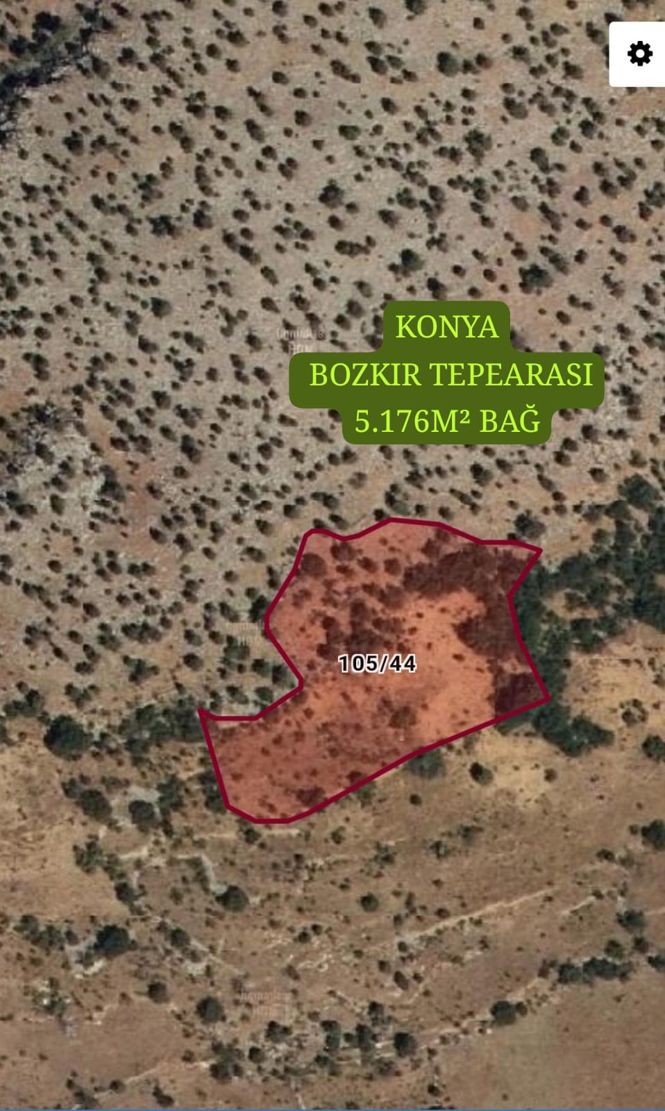 KONYA BOZKIR TEPEARASI KÖYÜNDE 5.176M² BAĞIMIZ SATILIKTIR. - KONYA BOZKIR fotoğraf 9