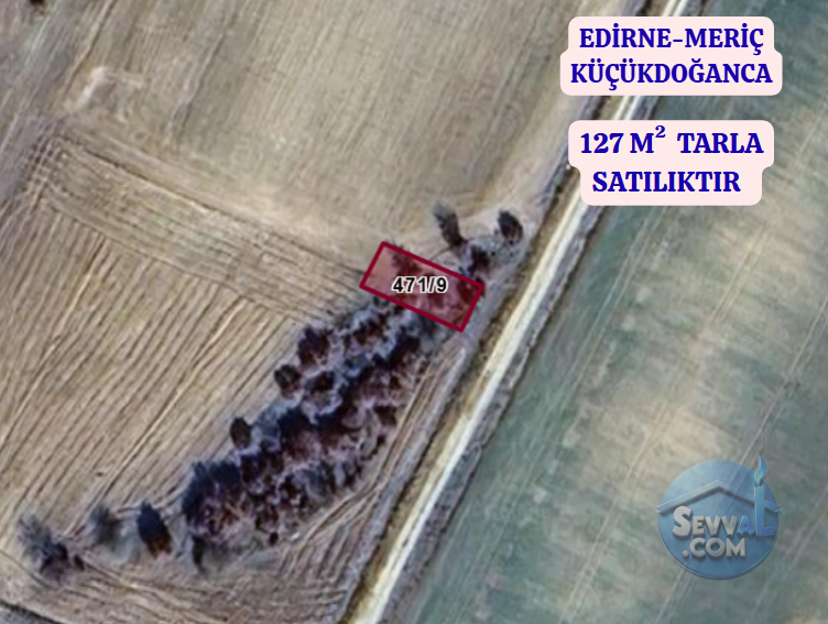 EDİRNE MERİÇ KÜÇÜKDOĞANCA  KÖYÜNDE  127 M²  TARLA  SATILIKTIR - EDİRNE MERİÇ fotoğraf 2