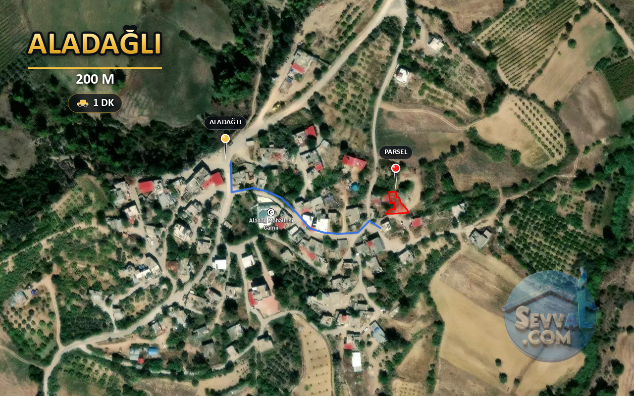 MERSİN TARSUS ALADAĞLI 200 m² SATILIK ARSA - MERSİN TARSUS fotoğraf 6