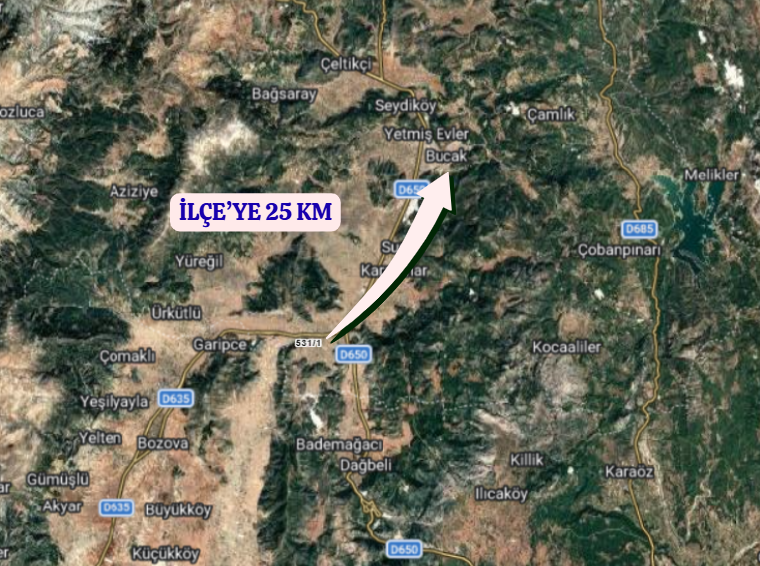 BURDUR BUCAK KIZILKAYA/PAZAR   KÖYÜNDE 400  M²  ARSA SATILIKTIR - BURDUR BUCAK fotoğraf 5