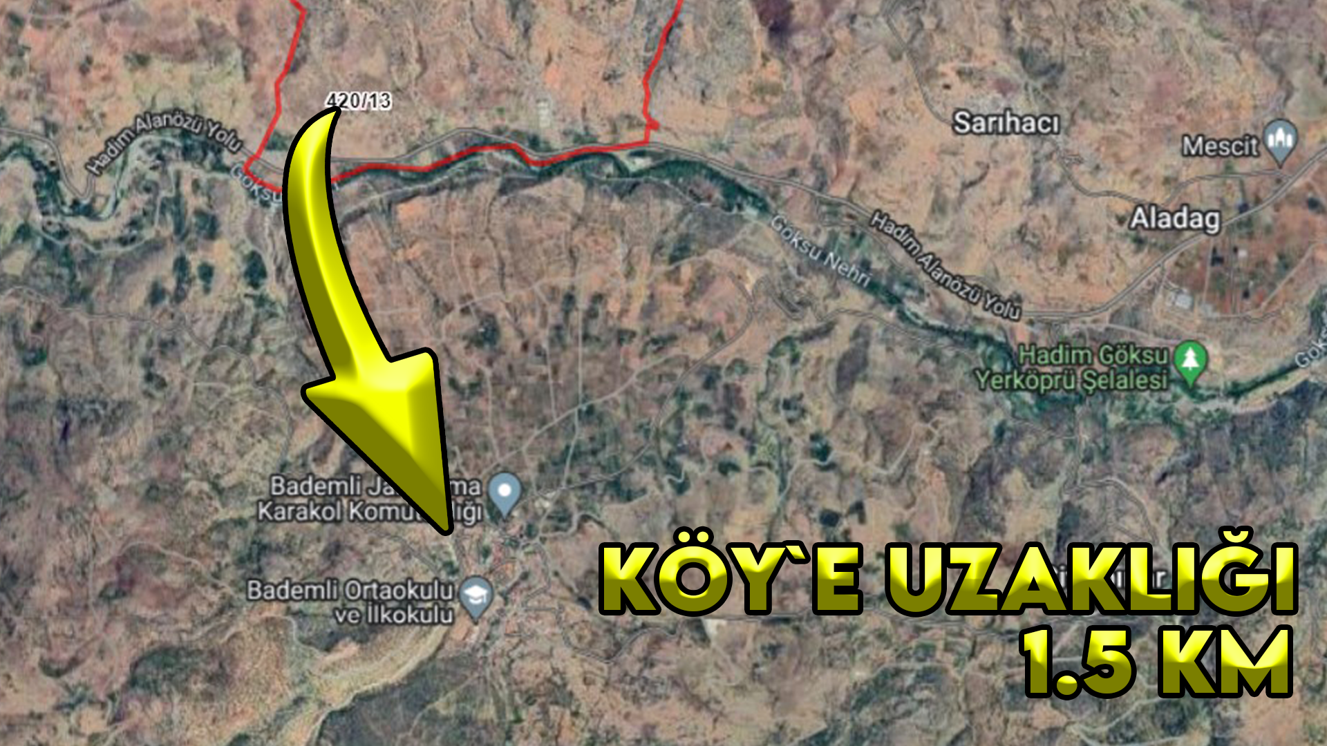 KONYA HADİM YUKARIEŞENLER KÖYÜNDE 513m² TARLA SATILIKTIR - KONYA HADİM fotoğraf 6