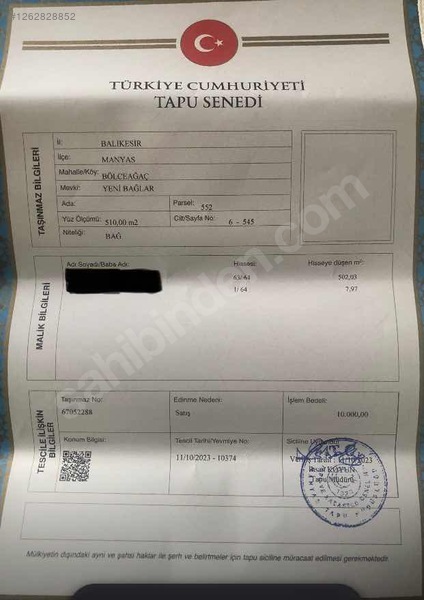 BALIKESİR MANYAS BÖLCEAĞAÇ  KÖYÜNDE 510 M² BAĞ  SATILIKTIR - BALIKESİR MANYAS fotoğraf 6