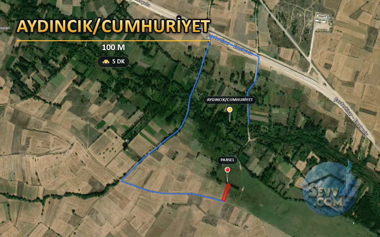 KÜTAHYA EMET AYDINCIK/CUMHURİYET 852 m² SATILIK ARSA - KÜTAHYA EMET fotoğraf 6