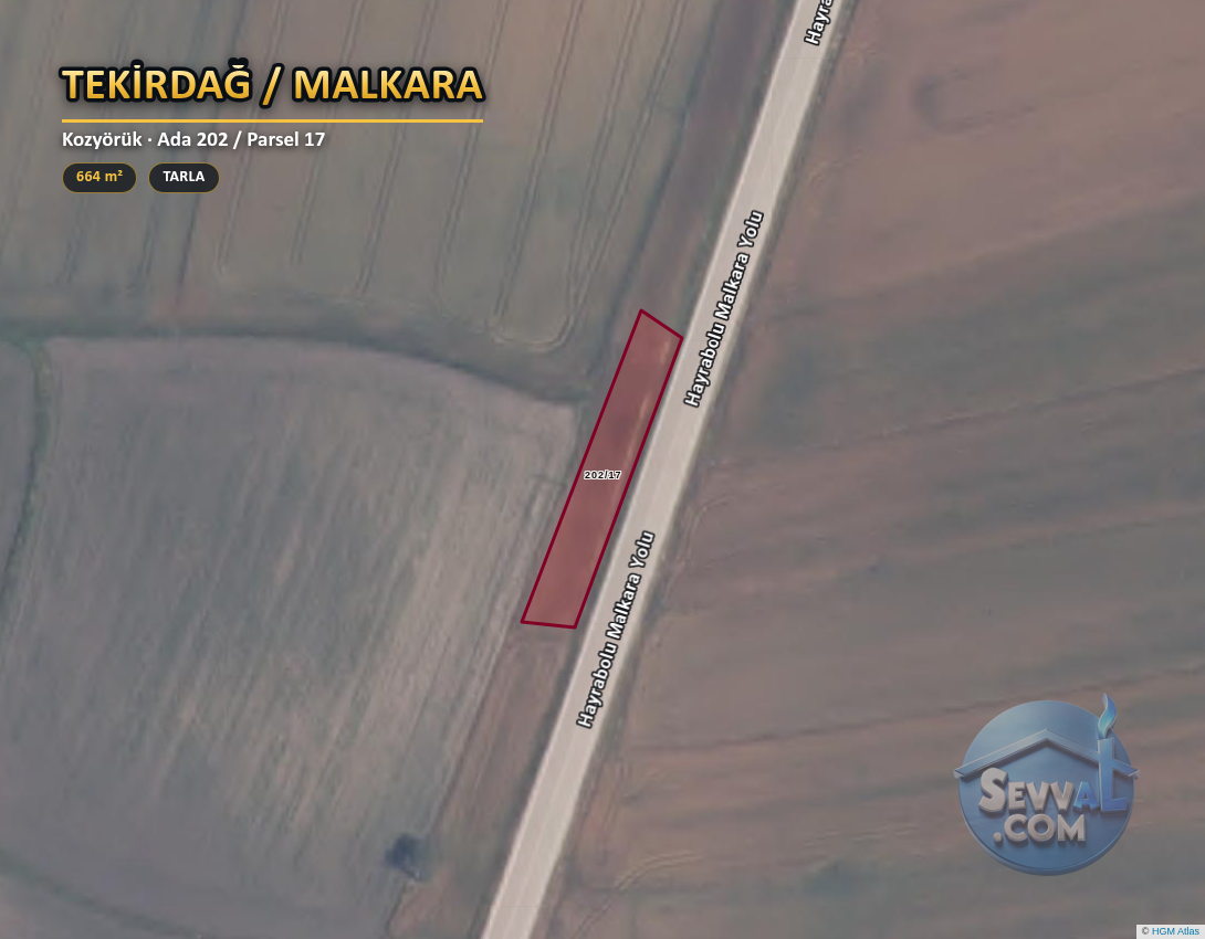TEKİRDAĞ MALKARA KOZYÖRÜK 664 m² SATILIK ARSA - TEKİRDAĞ MALKARA fotoğraf 2
