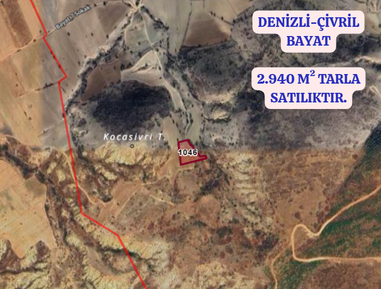 DENİZLİ ÇİVRİL BAYAT  KÖYÜNDE 2.940 M² TARLA SATILIKTIR - DENİZLİ ÇİVRİL fotoğraf 2