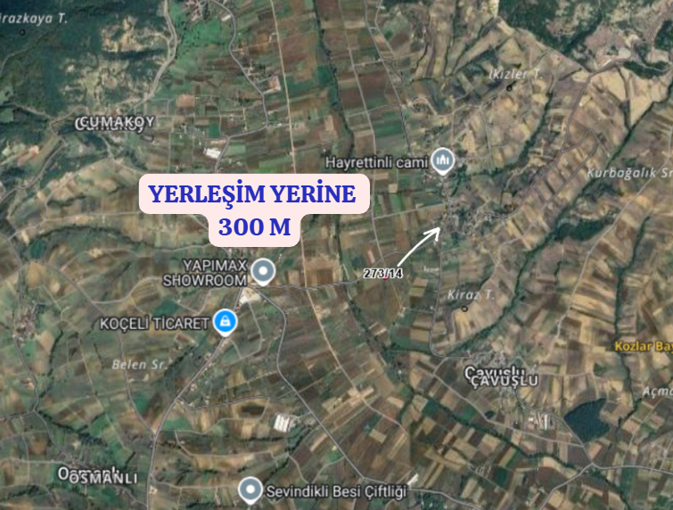 KOCAELİ DERİNCE KARAGÖLLÜ  KÖYÜNDE   347 M²  TARLA  SATILIKTIR - KOCAELİ DERİNCE fotoğraf 6