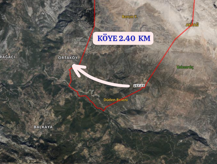 ANTALYA GÜNDOĞMUŞ ORTAKÖY  KÖYÜNDE   2.811  M²  TARLA  SATILIKTIR - ANTALYA GÜNDOĞMUŞ fotoğraf 3