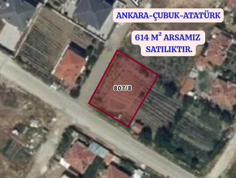 ANKARA ÇUBUK ATATÜRK  KÖYÜNDE 614 M² ARSA SATILIKTIR - ANKARA ÇUBUK fotoğraf 2