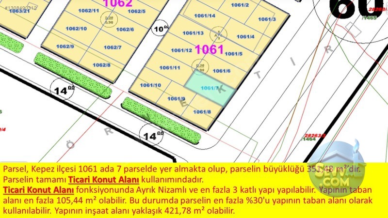 60'lık Yol Cepheli Ticari Konut İmarlı 0,90 Emsal Yatırımlık Arsa - ANTALYA KEPEZ fotoğraf 20
