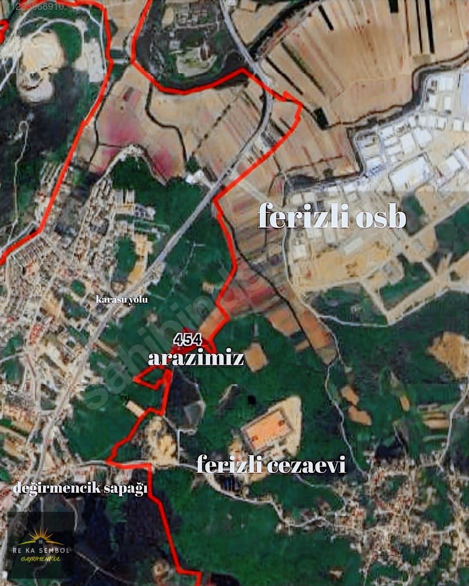 SAKARYA/FERİZLİ OSB YAKININDA SATILIK 4 DÖNÜM TARLA - SAKARYA FERİZLİ fotoğraf 5