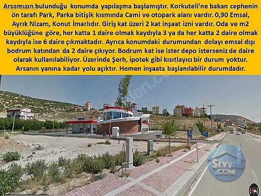 Korkuteli'nin en gözde parseli satışta... Otogar Karşısı Tepenin Üstü.... - ANTALYA KORKUTELİ fotoğraf 10