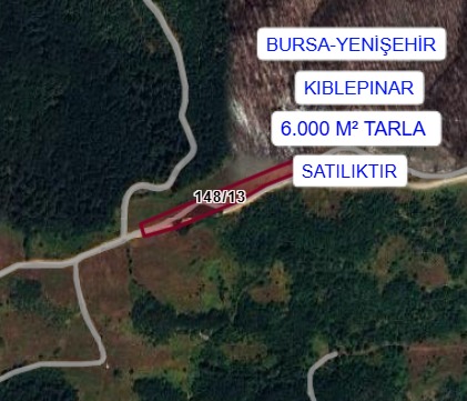 BURSA YENİŞEHİR KIBLEPINAR MAH.  6.000M² TARLA SATILIKTIR - BURSA YENİŞEHİR fotoğraf 3