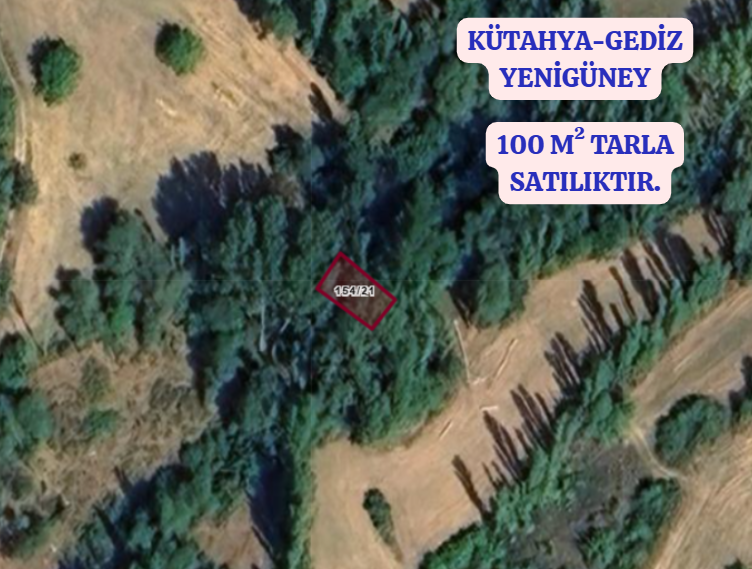 KÜTAHYA GEDİZ YENİGÜNEY   KÖYÜNDE 100  M² TARLA  SATILIKTIR - KÜTAHYA GEDİZ fotoğraf 2