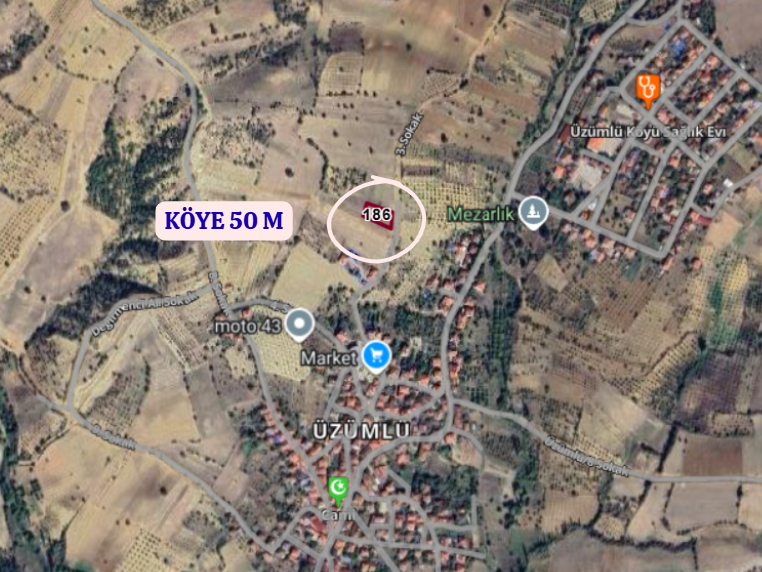 KÜTAHYA GEDİZ KIZILÜZÜM  KÖYÜNDE  972  M²  TARLA  SATILIKTIR - KÜTAHYA GEDİZ fotoğraf 4