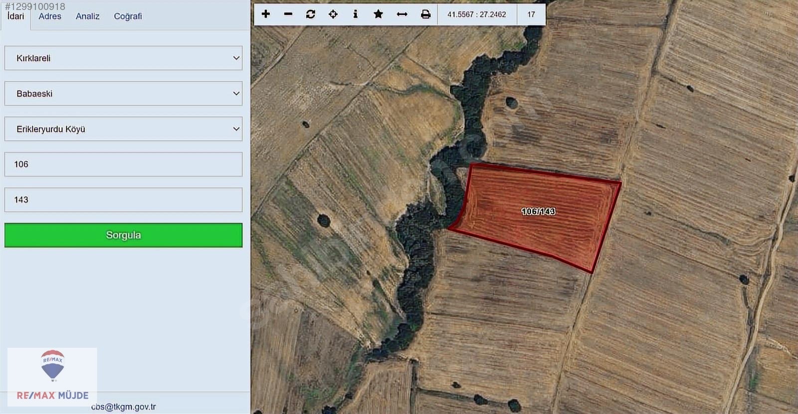 KIRKLARELİ ERİKLERYURDU 17542m² TARLA ŞARAP YOLU MEVKİİ - KIRKLARELİ BABAESKİ fotoğraf 2