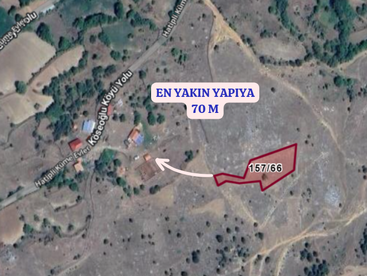 KASTAMONU MERKEZ HATİPLİ DE 2.269M² DEN 283M² HİSSELİ TARLA - KASTAMONU MERKEZ fotoğraf 5