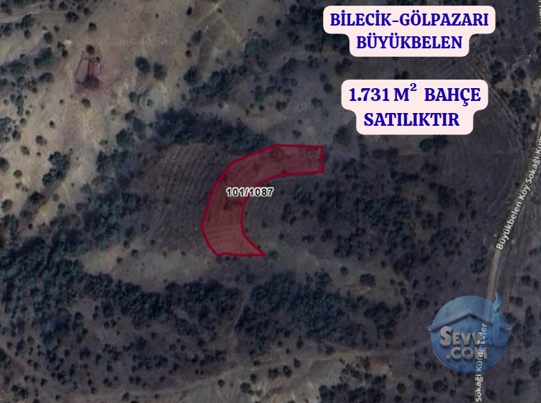 BİLECİK GÖLPAZARI BÜYÜKBELEN  KÖYÜNDE  1.731 M² BAHÇE  SATILIKTIR - BİLECİK GÖLPAZARI fotoğraf 2
